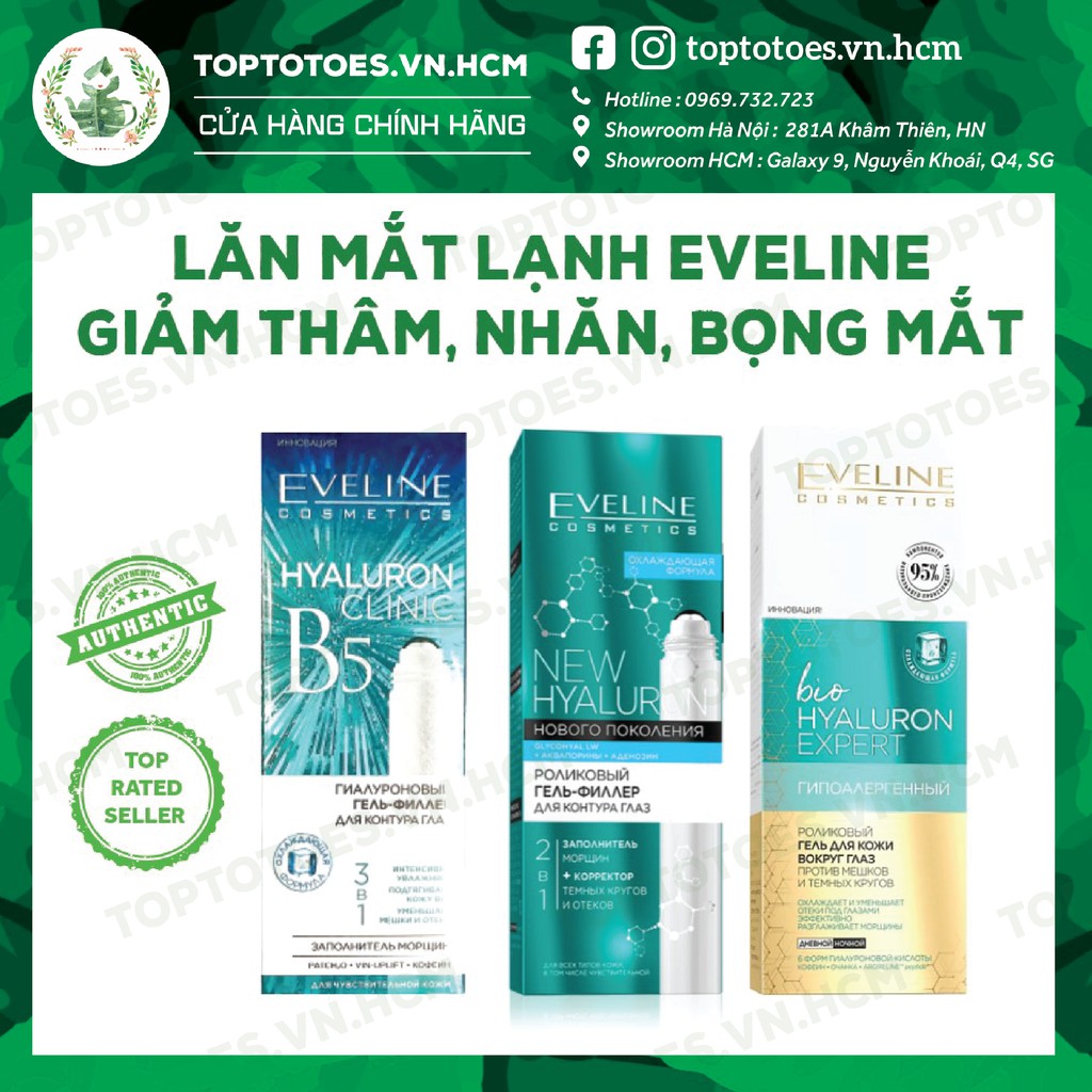 Lăn mắt lạnh Eveline giảm thâm, bọng, nhăn da mắt