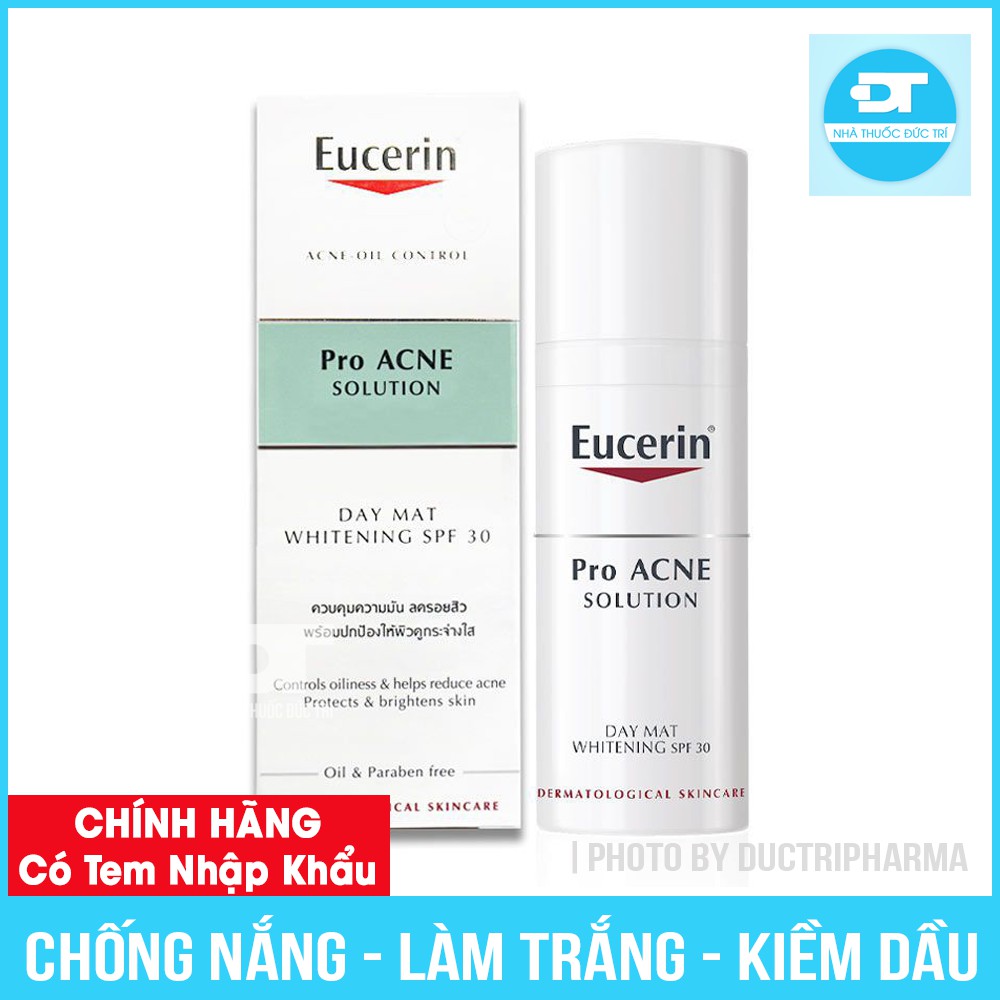 Kem Dưỡng Ban Ngày Eucerin Acne-Oil Control Pro Acne Solution Day Mat Whitening SPF30 50ml