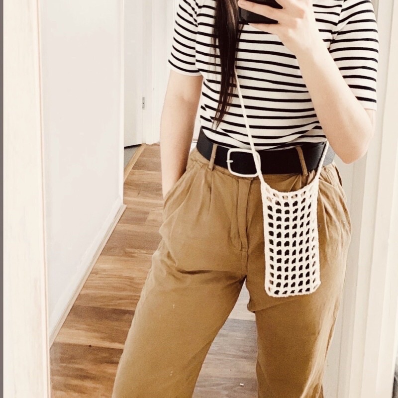 Túi đựng điện thoại băng len handmade