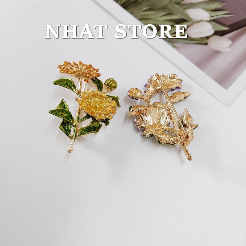 Ghim cài áo thời trang Nhat Store, trâm hoa cài áo cho nữ