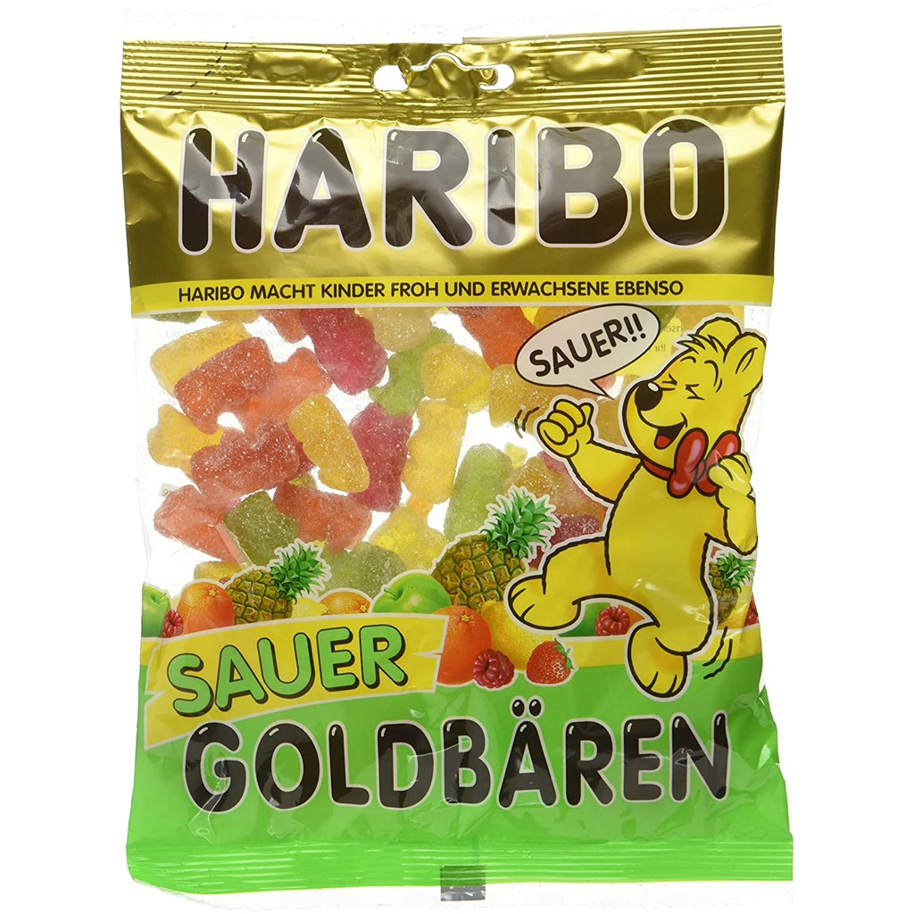 Kẹo dẻo Đức Haribo Sauer Goldbaren, 200g