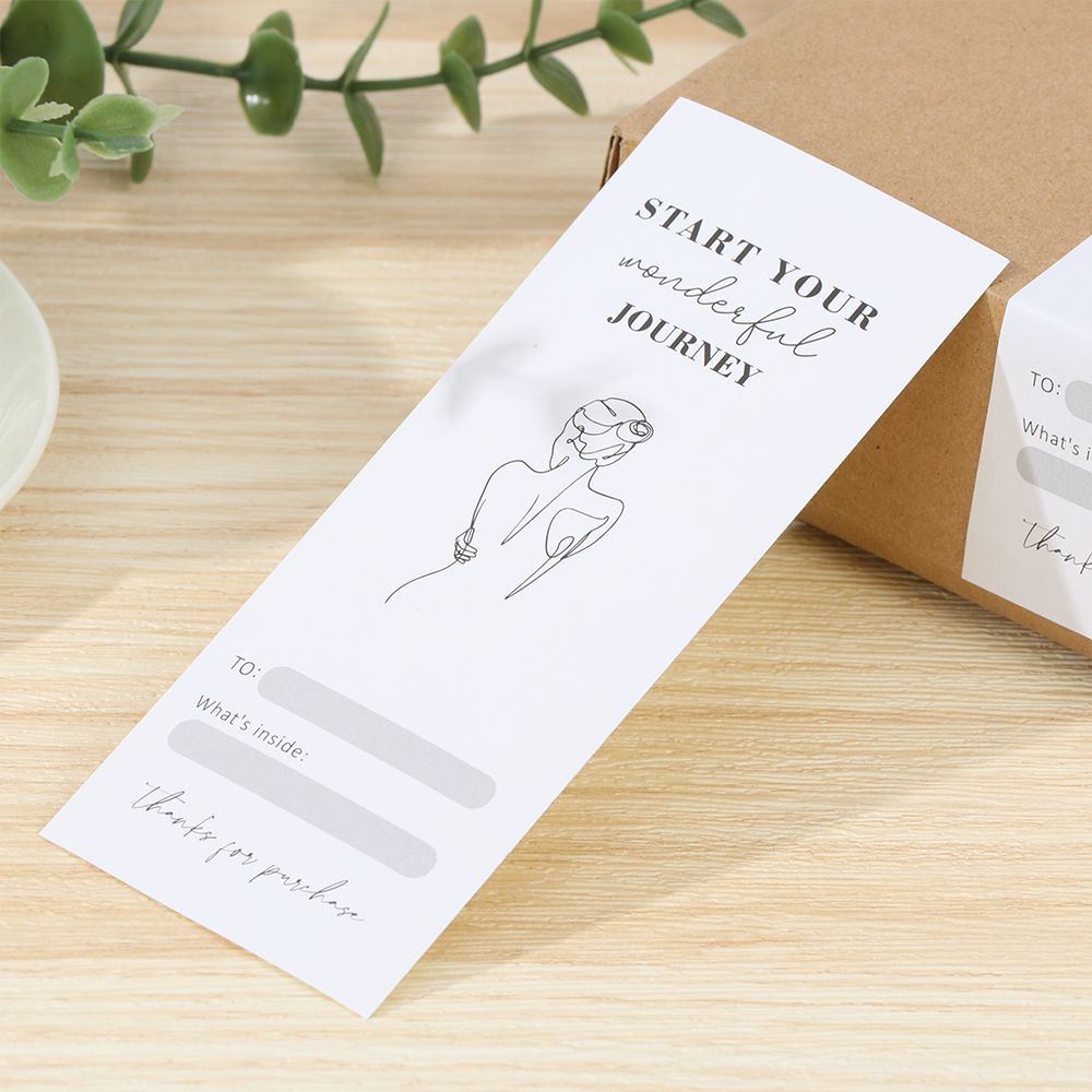 Set 50 miếng dán trang trí in chữ Thank You 6*15cm đa năng