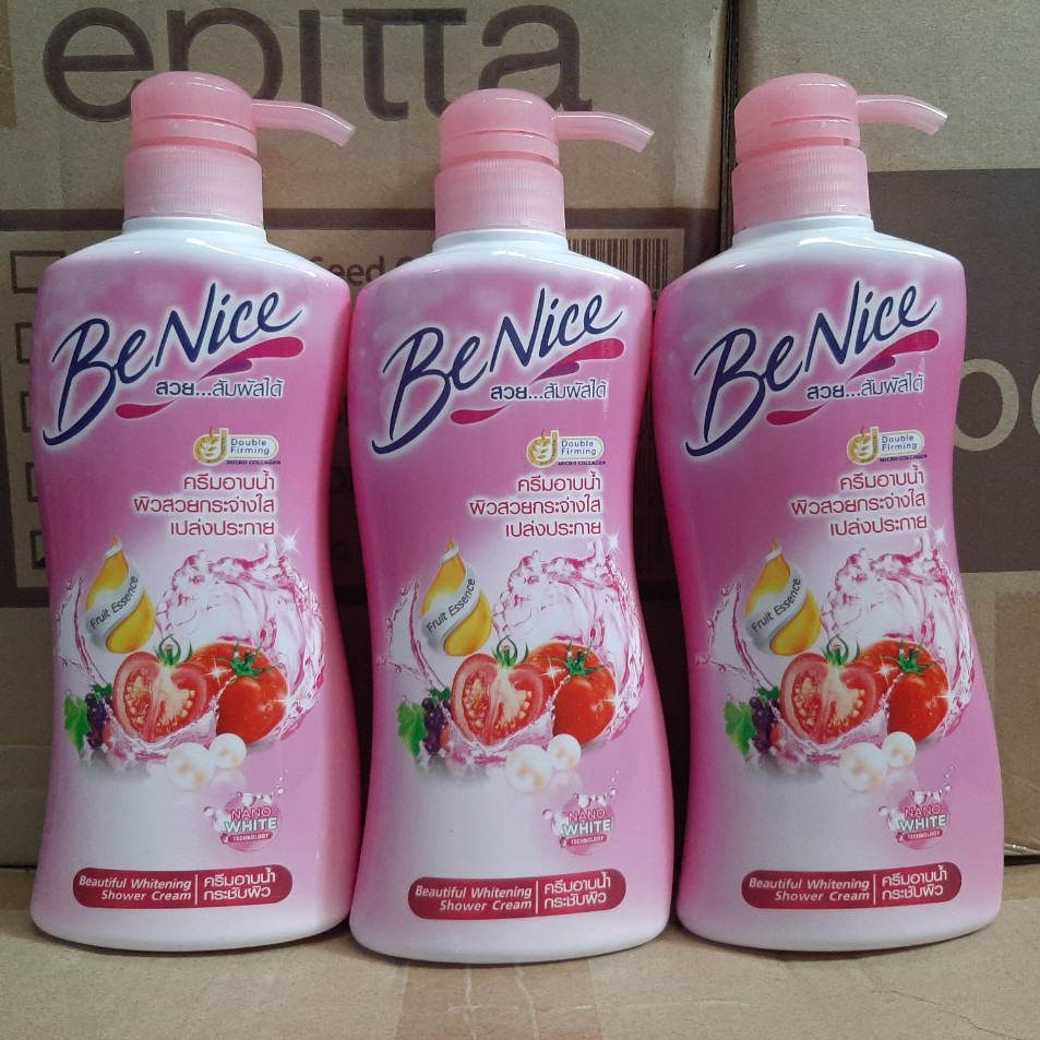 (KTT) Sữa tắm trắng và dưỡng da BE NICE ( thái lan) chai 450 ml