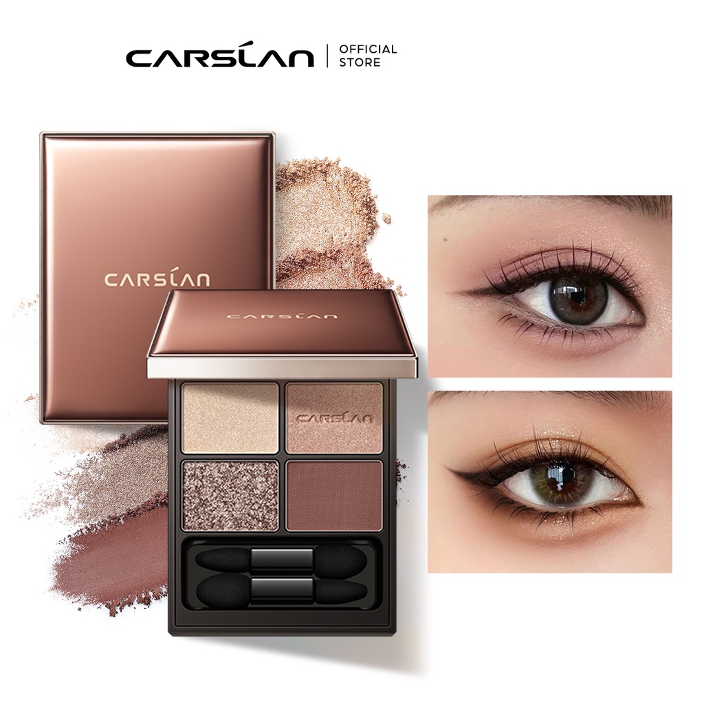 Bảng Phấn Mắt Carslan 6.5g 4 Màu Lấp Lánh Mịn Màng Phiên Bản Giới Hạn