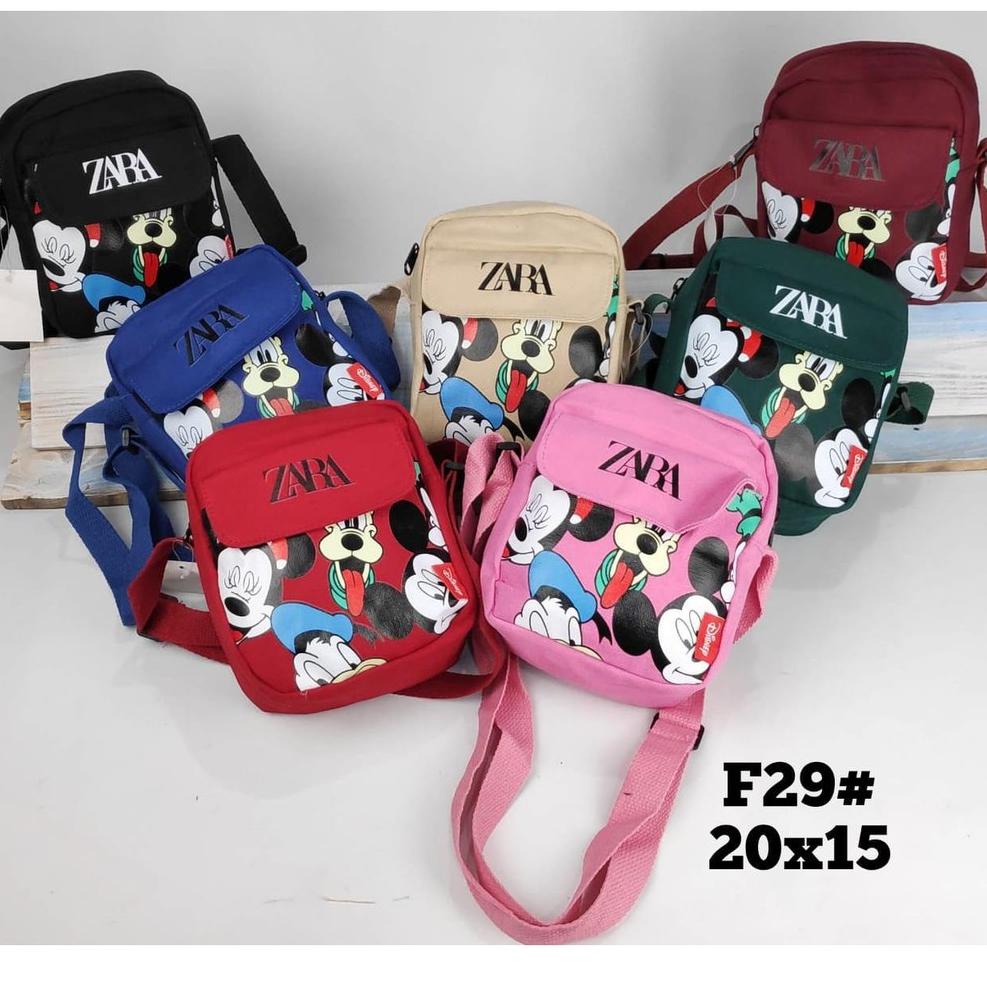 Miễn Phí Vận Chuyển Túi Xách Zara Bằng Vải Canvas Hình Chuột Mickey Hoạt Hình disney Nhập Khẩu F29 (Nghệ Thuật 883)