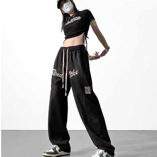 Quần Thể Thao Ống Rộng Thời Trang Hàn Quốc Dành Cho Nam màu xanh lá quần jogger unisex unisex quần dài ống rộng nam