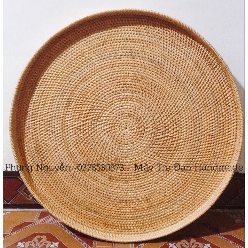 Mâm Mây Tre Đan, Kích Thước Đường Kính 40,50,55,60, Độ Dày 1cm, Chiều Cao 4.5cm-6cm