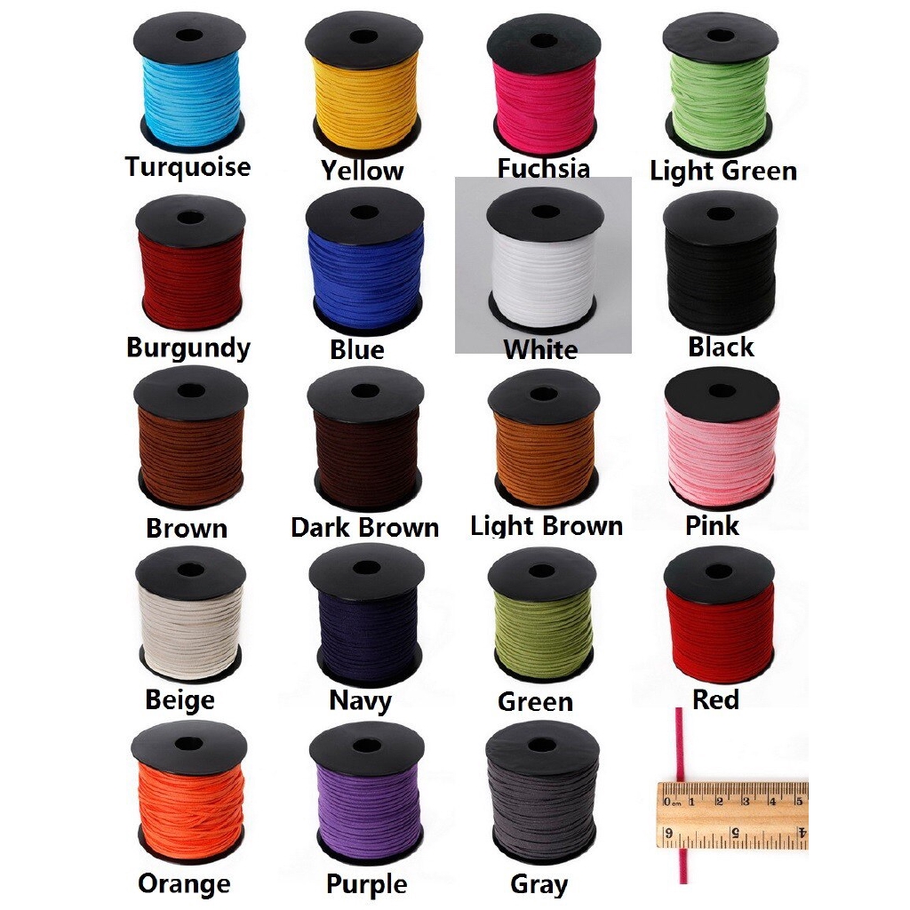 Cuộn dây da lộn kích thước 2.8mm dài 100 yard dùng làm đồ trang sức thủ công tiện lợi