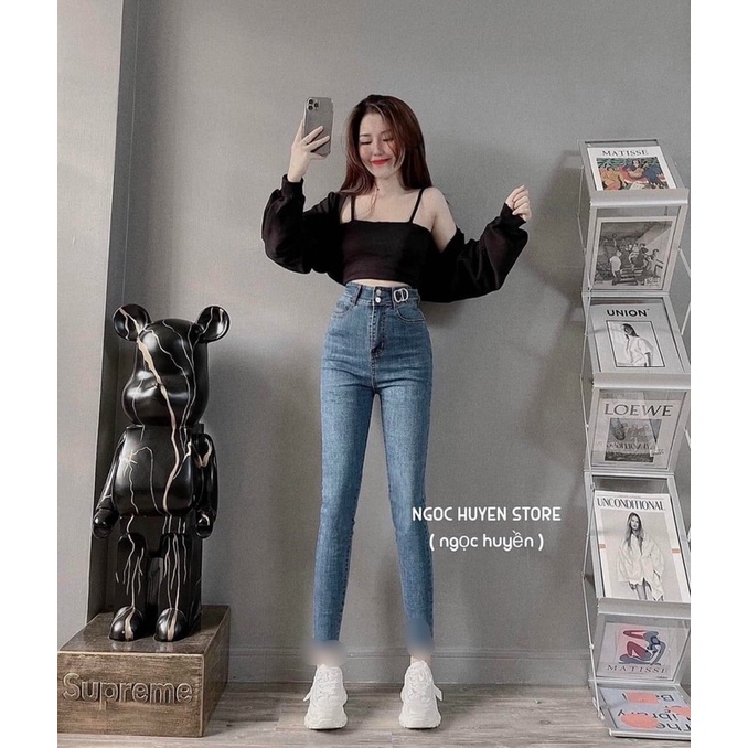 QUẦN JEAN ÔM LƯNG KHOEN CD