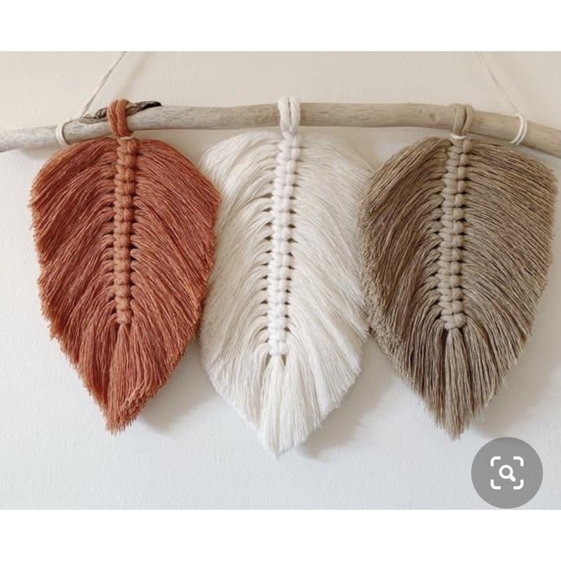 Tranh nghệ thuật MACRAME kiểu 3 lá