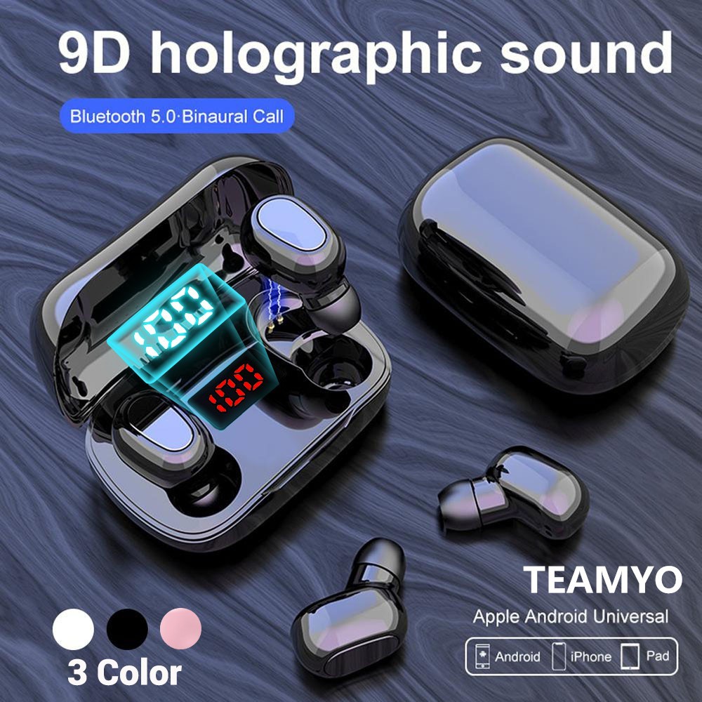 Tai Nghe Nhét Tai Bluetooth 5.0 Không Dây TWS L21 Pro Có Màn Hình Hiển Thị Đèn LED | BigBuy360 - bigbuy360.vn