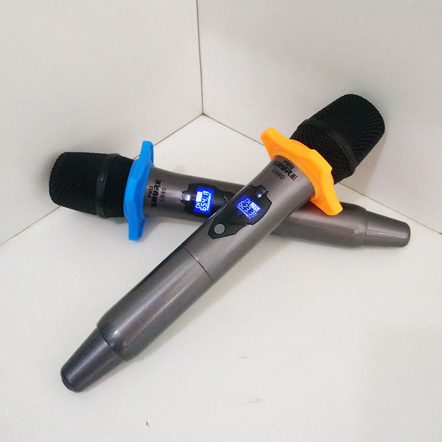 Bộ Micro karaoke không dây Shure UR9D + Tặng kèm 02 chống lăn bảo vệ micro cao cấp