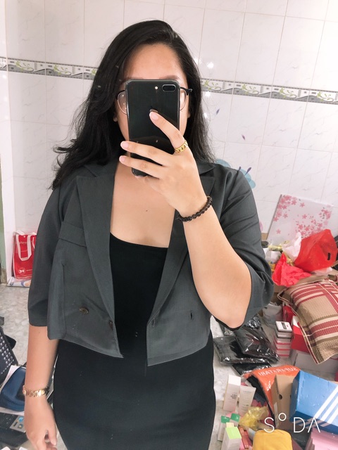 Set Khoác Vest Lửng + Body Tanktop Bigsize