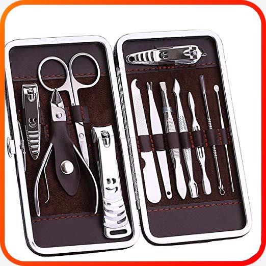 Bộ Dụng Cụ Cắt Móng Tay 12 Món Thép Không Gỉ, Sắc Bén, Gọn Gàng
