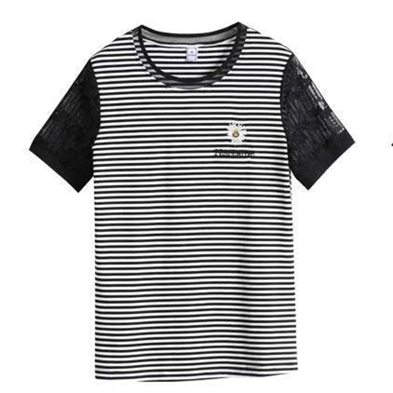 Áo Thun Ngắn Tay Thêu Họa Tiết Hoa Cúc Xinh Xắn Cho Nữ hè 2022 | BigBuy360 - bigbuy360.vn