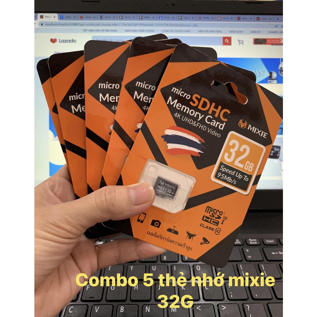 COMBO 5 THẺ NHỚ MIXIE 32GB U3 MICRO TF TỐC ĐỘ GHI 70M/S