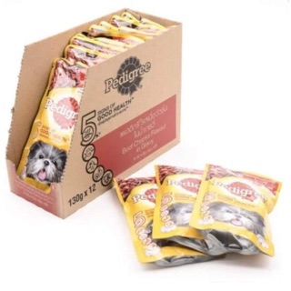 Thức ăn ướt Pedigree cho chó gói 130g