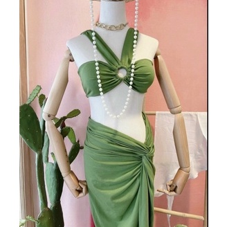 BIKINI SET 3 MÓN HỒ NGỌC HÀ XANH