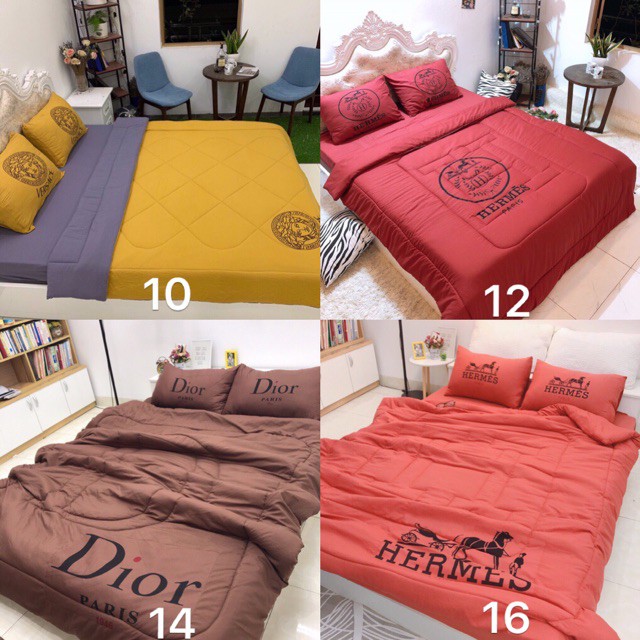 Set chăn ga gối cotton đũi 5 món. Đc chọn mẫu.