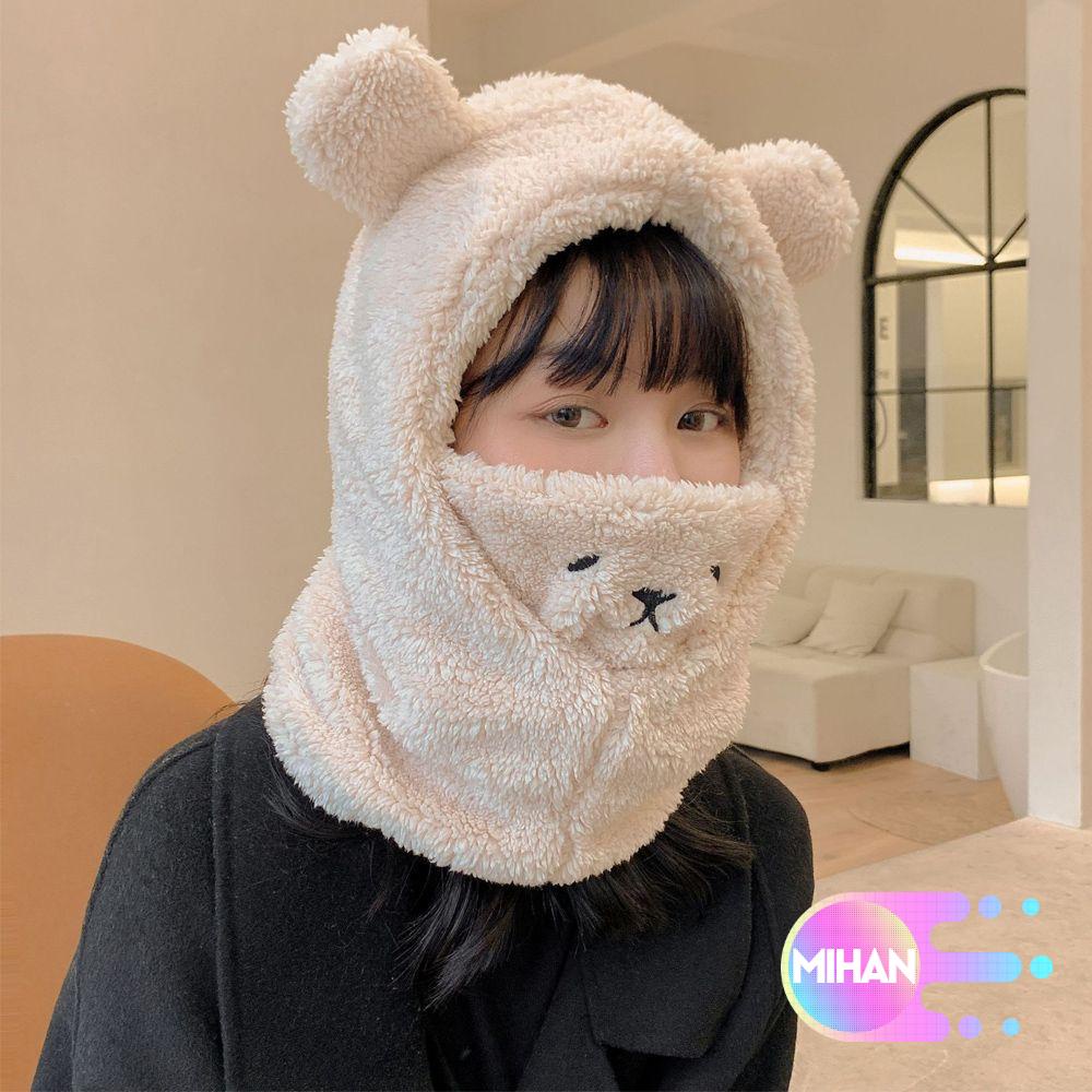 Mũ len tai gấu thời trang mùa đông đáng yêu cho nữ