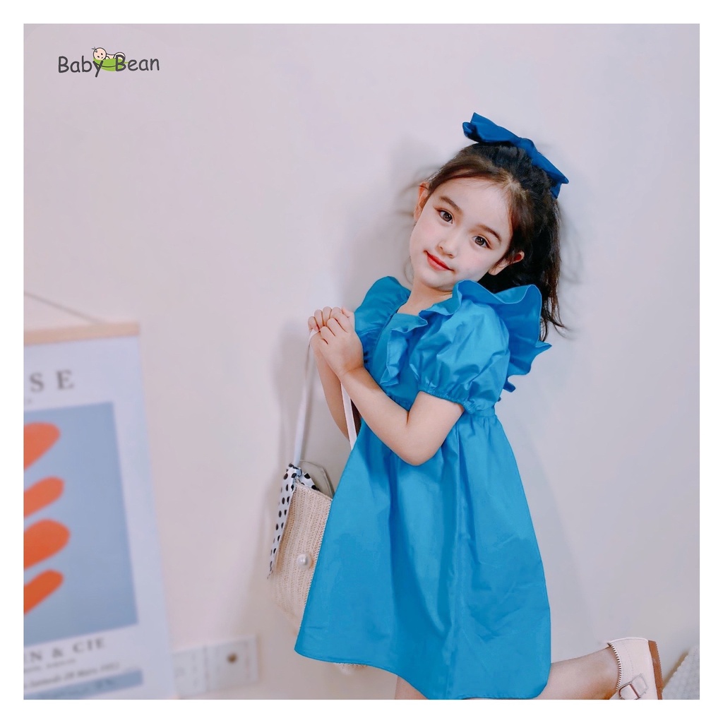 Đầm Cotton Tay Cánh Tiên Tiểu Thư Bé Gái BabyBean