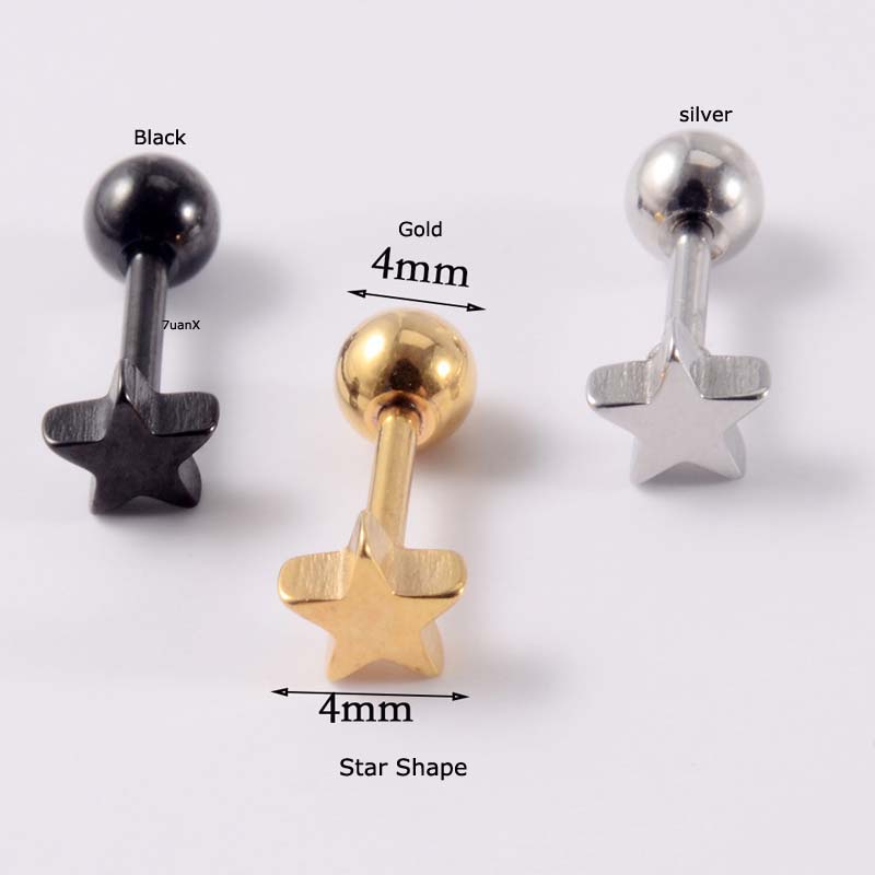 Khuyên tai thép không gỉ 16 gauge thiết kế đa dạng