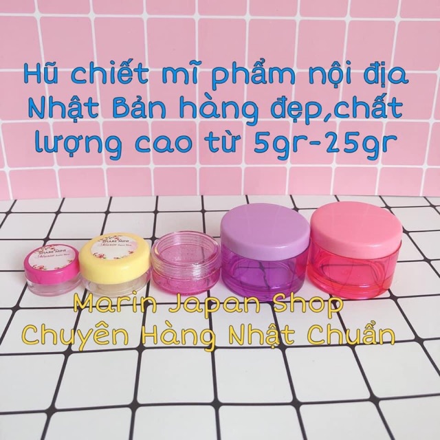 Hũ lọ chiết kem mini 5gr,10gr,15gr, 25gr nội địa Nhật Bản