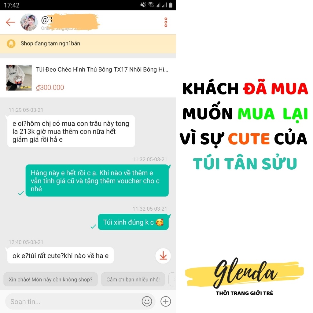 Túi Đeo Chéo Đeo Vai Nhồi Bông Hình Con Trâu Siêu Đáng Yêu Mẫu HOT 2021