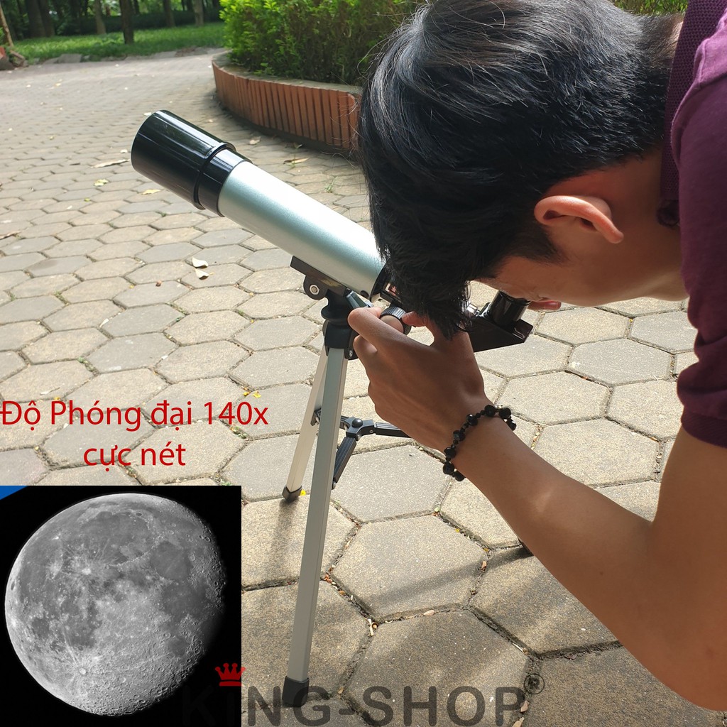 Kính thiên văn telescope F36050 - Kính khúc xạ ngắm trăng sao cực nét, du lịch, dã ngoại, quan sát dành cho trẻ em