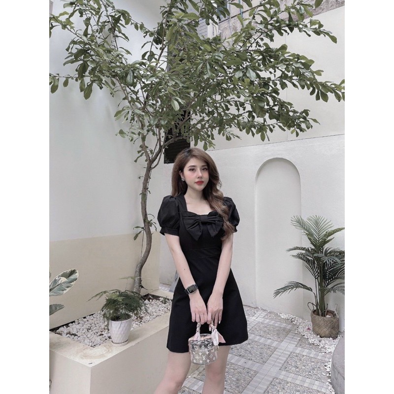 VÁY KAKI NƠ NGỰC DÁNG A