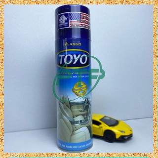 Chai xịt Toyo làm sạch, bóng, mới đồ da, đồ gỗ 500ml