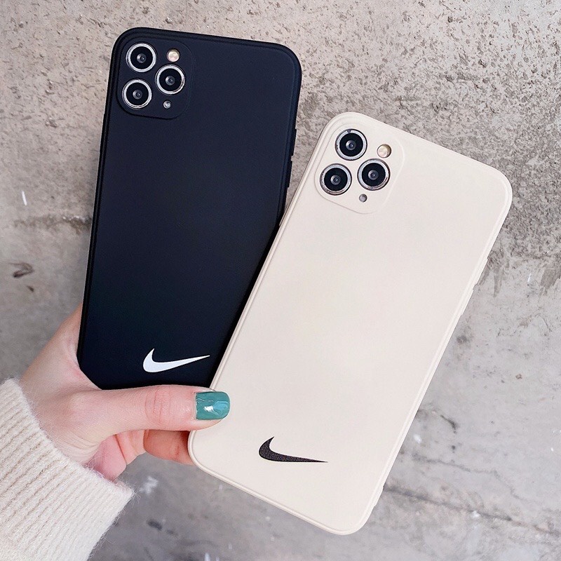 Ốp lưng iphone hình logo nike dẻo viền vuông bảo vệ camera full mã iphone N01 BAOANNSHOP