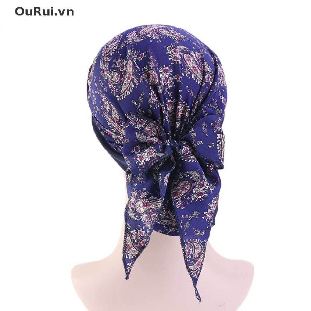 Khăn choàng đầu dạng mũ turban không buộc sẵn dành cho phụ nữ rụng tóc ung thư mới