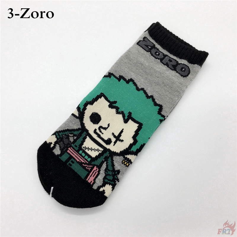 Đôi vớ cotton cổ cao tới mắt cá chân họa tiết Luffy Zoro Chopper anime One Piece unisex 5 mẫu tùy chọn