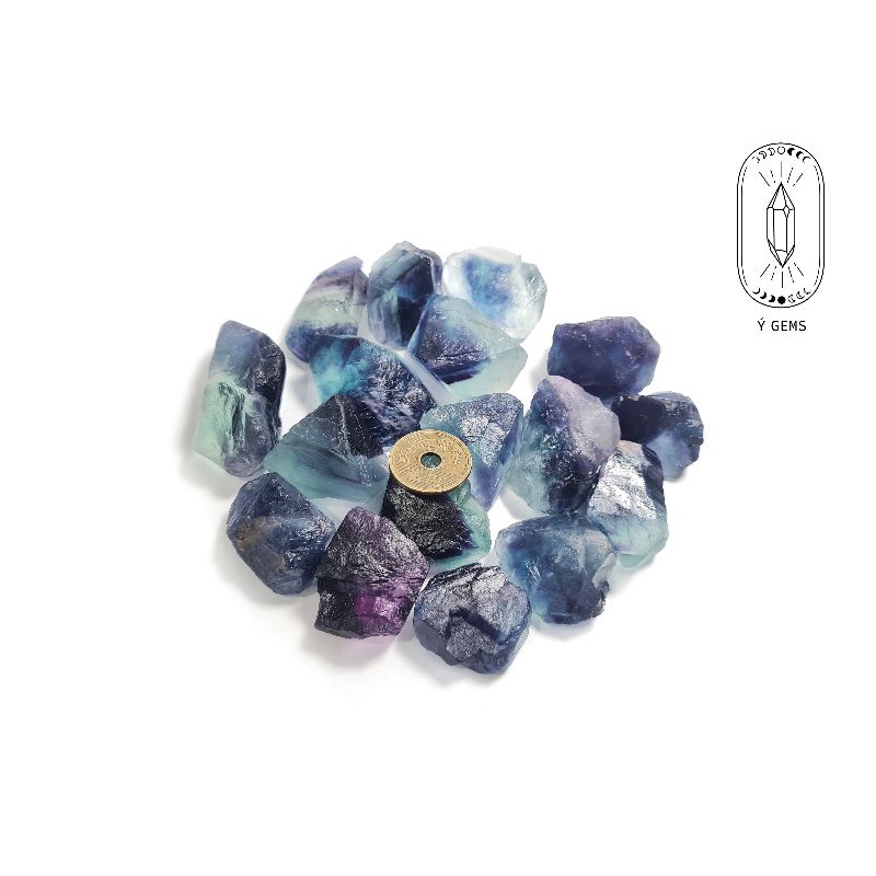 Đá thô Fluorite thanh tẩy bài Tarot, làm handmade...
