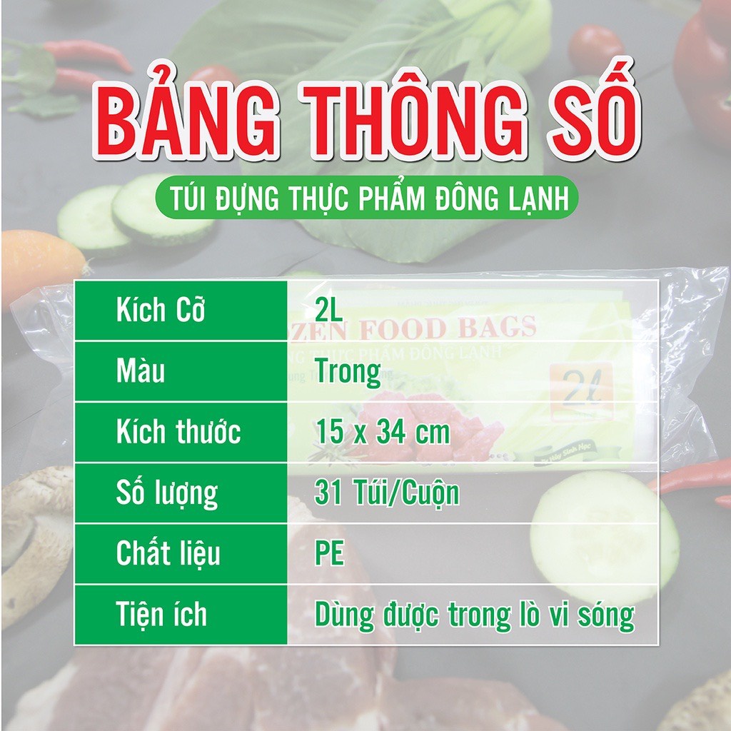 TÚI ĐỰNG THỰC PHẨM ĐÔNG LẠNH DÙNG ĐƯỢC TRONG LÒ VI SÓNG