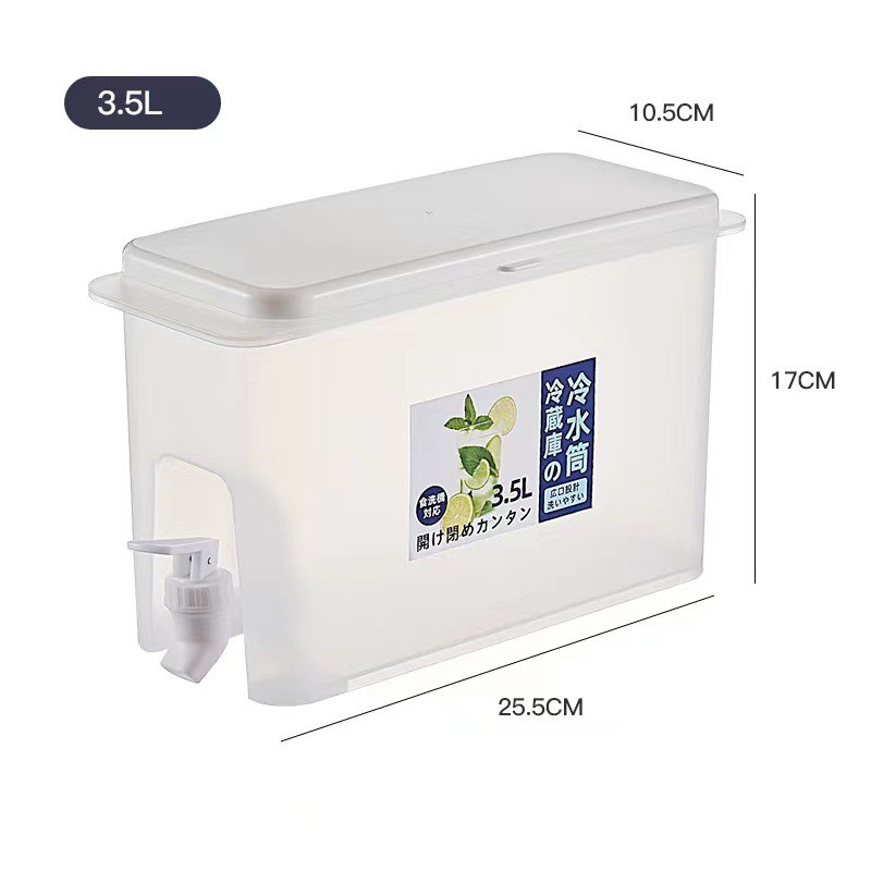 Bình nước để tủ lạnh Có Vòi 3.5L đựng detok Cao Cấp, hộp đựng nước dể tủ lạnh