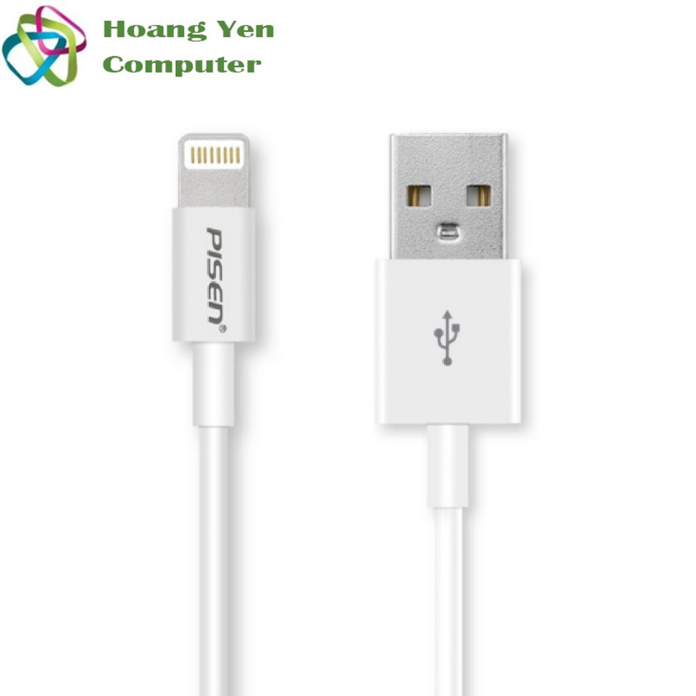 Cáp Sạc Nhanh Pisen Cho IPhone IPad 2.4A Dài 90CM Giá Rẻ - BH 1 Năm - Hoàng Yến Computer