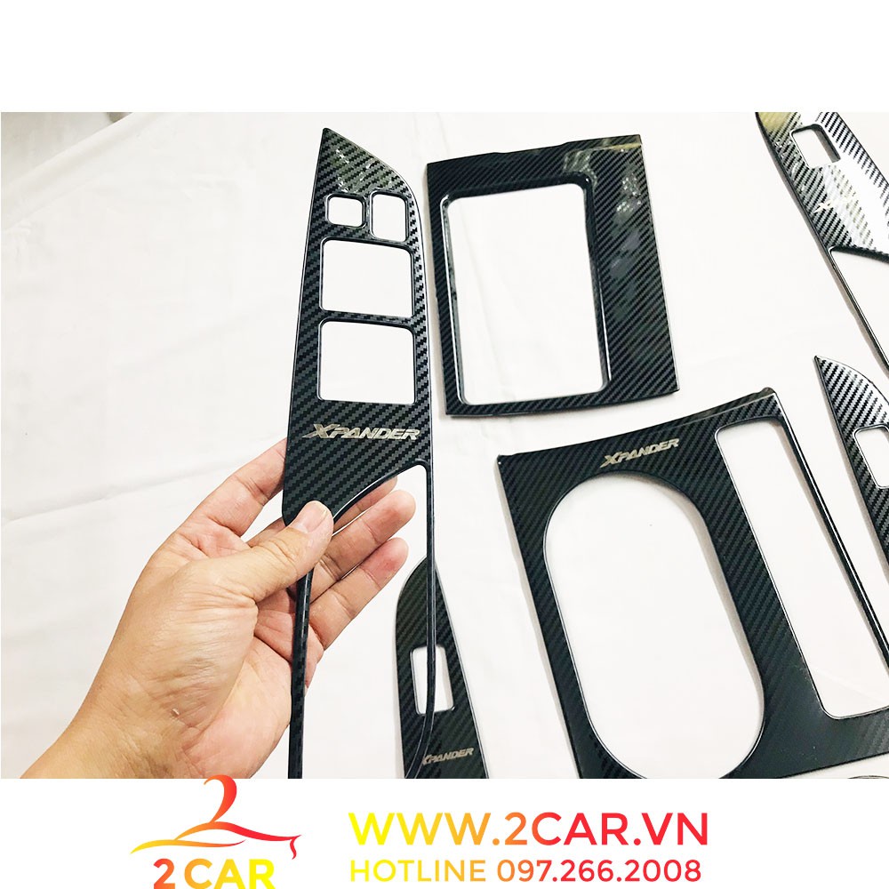 Ốp nội thất xe Xpander 2018-2021 chất liệu CARBON cao cấp