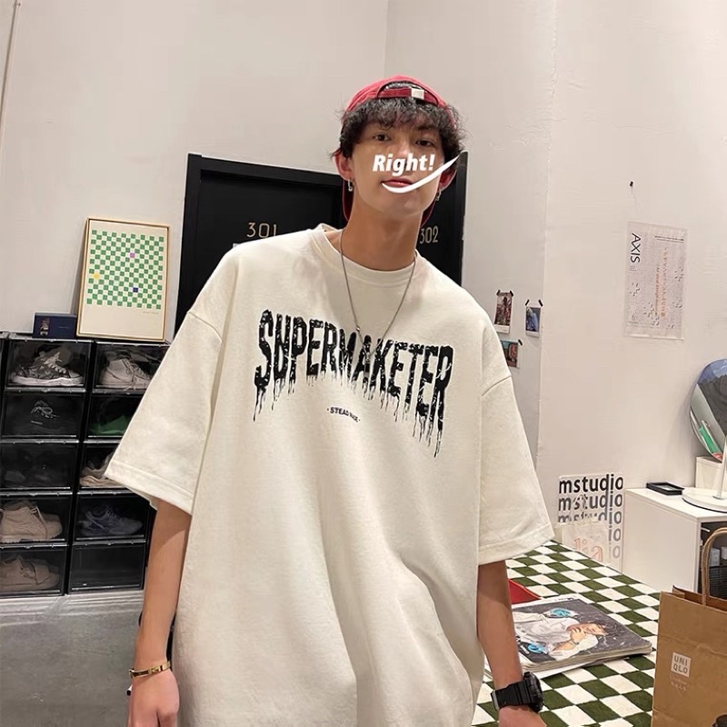 Áo thun tay lỡ nam nữ, áo phông unisex form rộng chất cotton in hình TE