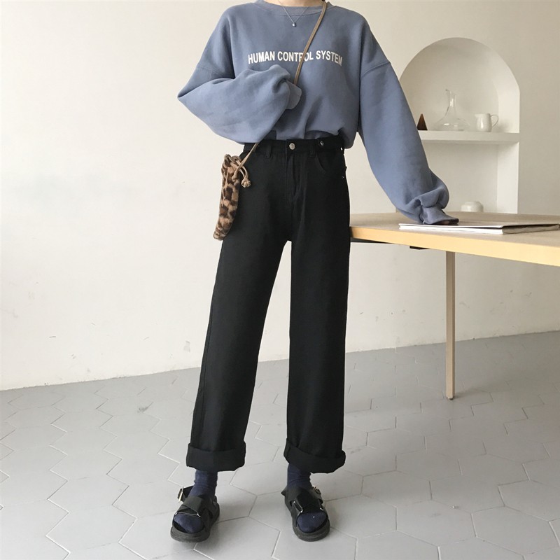 QUẦN JEAN NỮ ỐNG RỘNG DÁNG SUÔNG DÀI CAO CẤP KUNNI STORE CỰC HOT 230NT | BigBuy360 - bigbuy360.vn