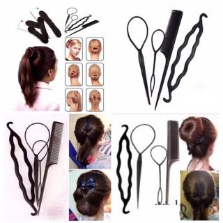 Dụng cụ tạo kiểu tóc đa năng 4 món (Ảnh thật)