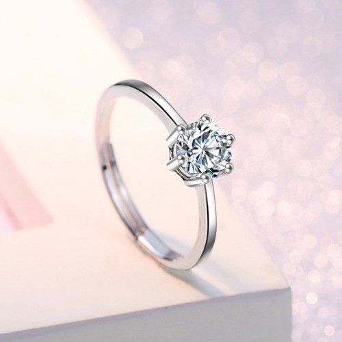 Nhẫn bạc nữ hạt pha lê