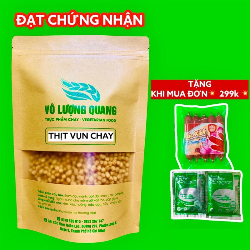 [HÀNG BÁN CHẠY NHẤT] thịt vụn chay VÔ LƯỢNG QUANG cao cấp 39k/bịch