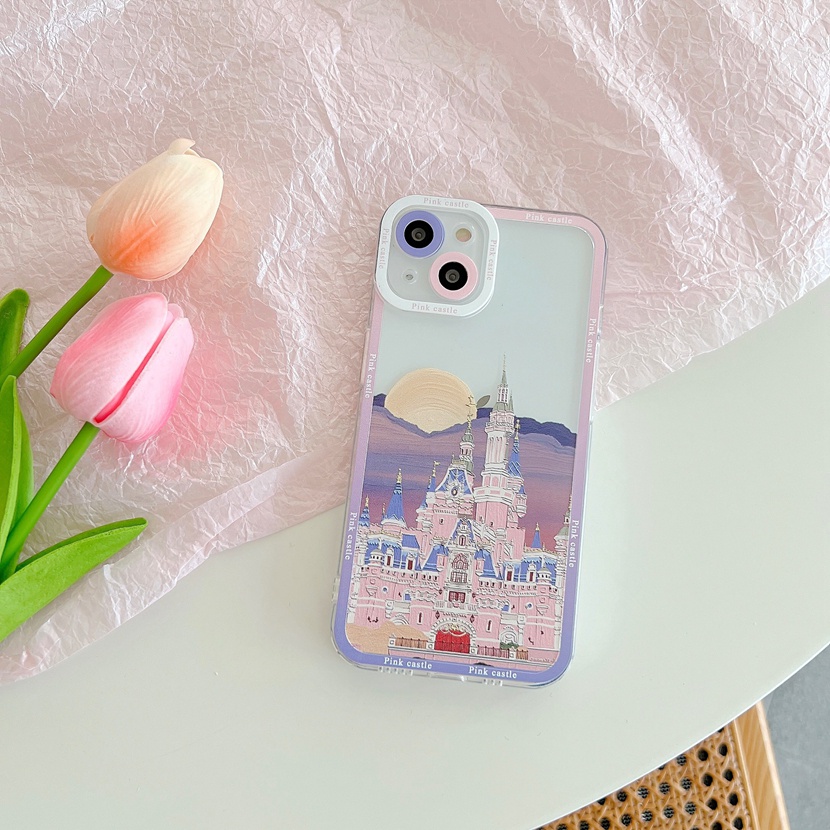 Ốp Điện Thoại Silicone Trong Suốt In Hình Lâu Đài Disney Cho OPPO Reno 6 5 Pro+ 7Z 6Z 5Z 5F 6 5 Lite A96 76 R17 F11 F9 Pro A95 A94 A93 A74