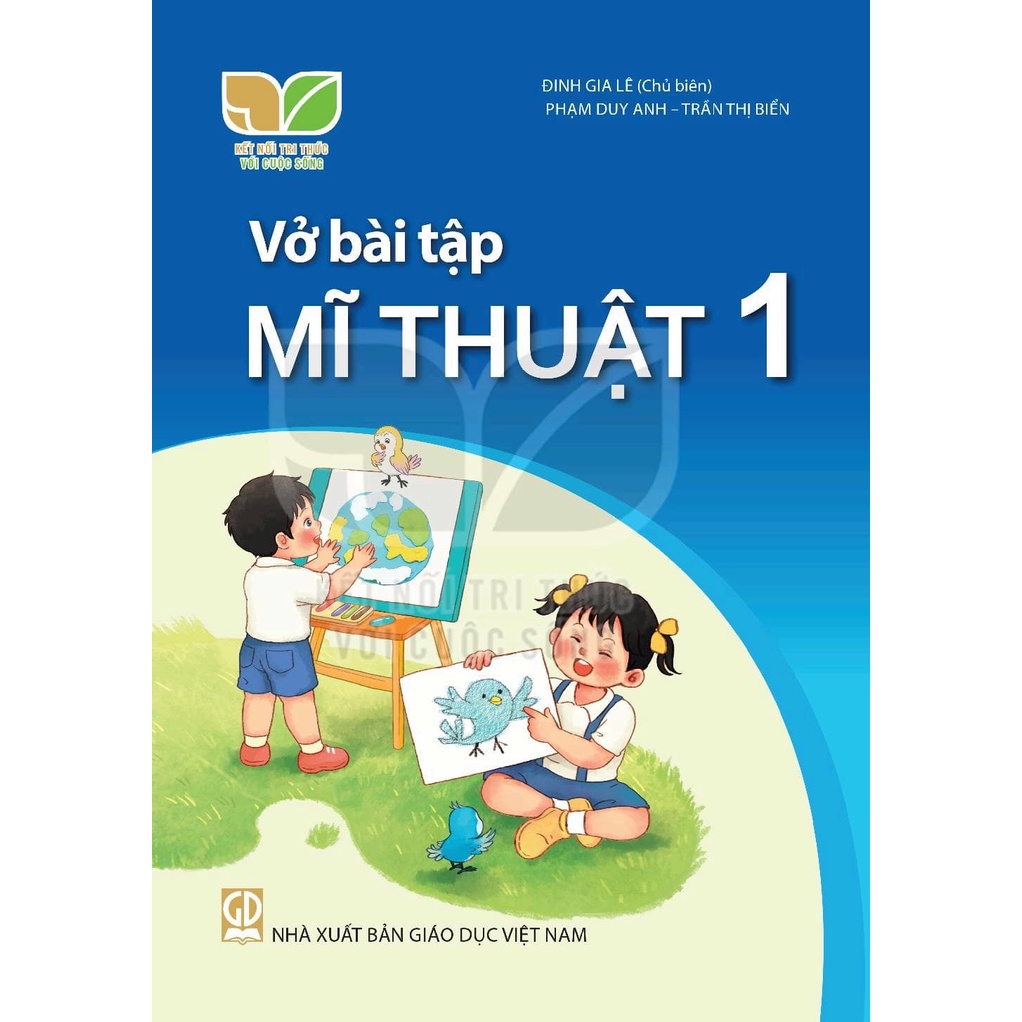 Sách Vở bài tập mĩ thuật 1 (KN) và 3 tập giấy thủ công 8 màu
