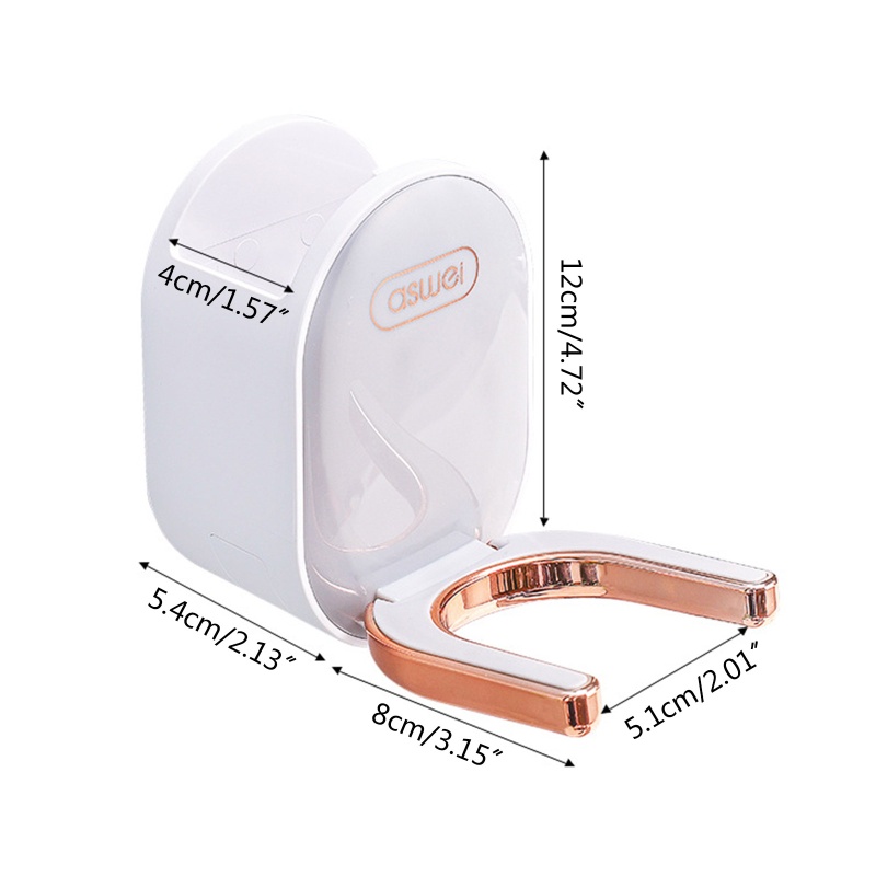 Giá Đỡ Máy Sấy Tóc Gắn Tường Hình Chữ U Có Thể Gập Lại Kèm Hộp Đựng Cho Phòng Tắm