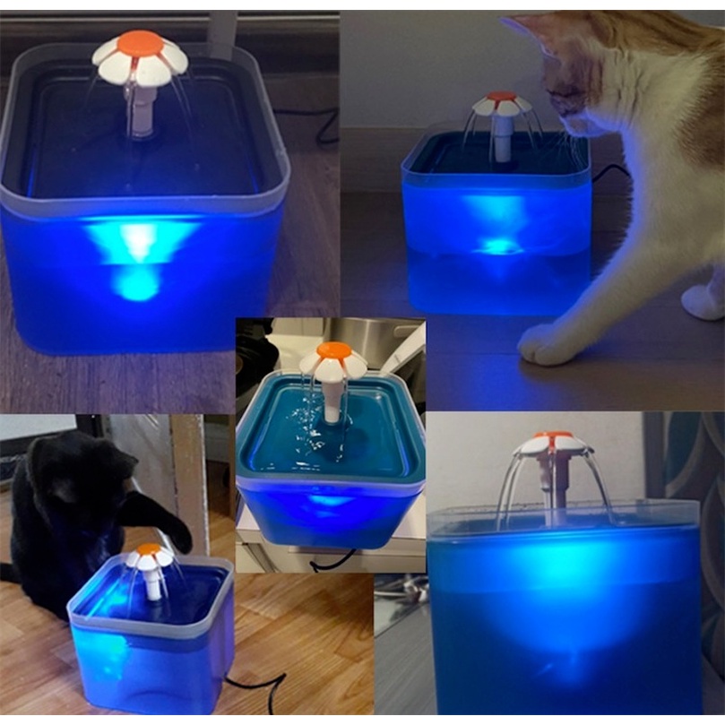 <COD> Máy uống nước lọc nước cho thú cưng / đài phun nước tự động cho mèo chó dung tích 2 lít