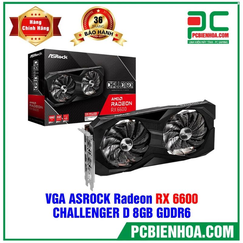 VGA ASROCK RADEON RX 6600 CHALLENGER D 8GB ( RX6600 CLD 8G )