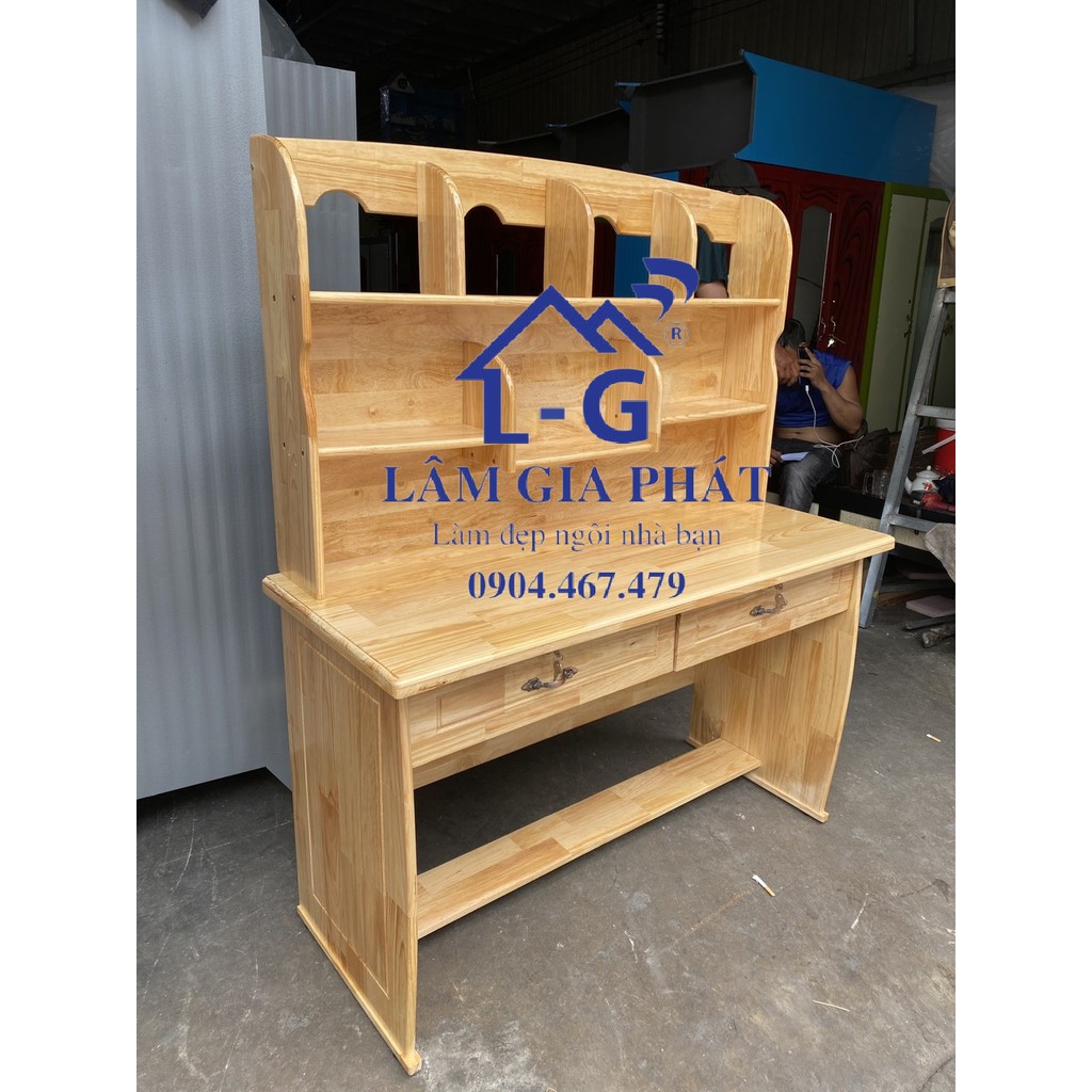 Bàn học sinh gỗ thông đôi màu vàng giao hàng miễn phí nội thành | BigBuy360 - bigbuy360.vn